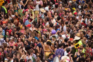 Brasilien Karneval Menschenmenge