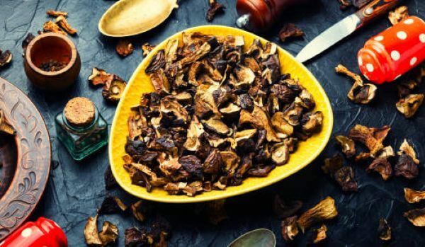 Getrockneten Pilze